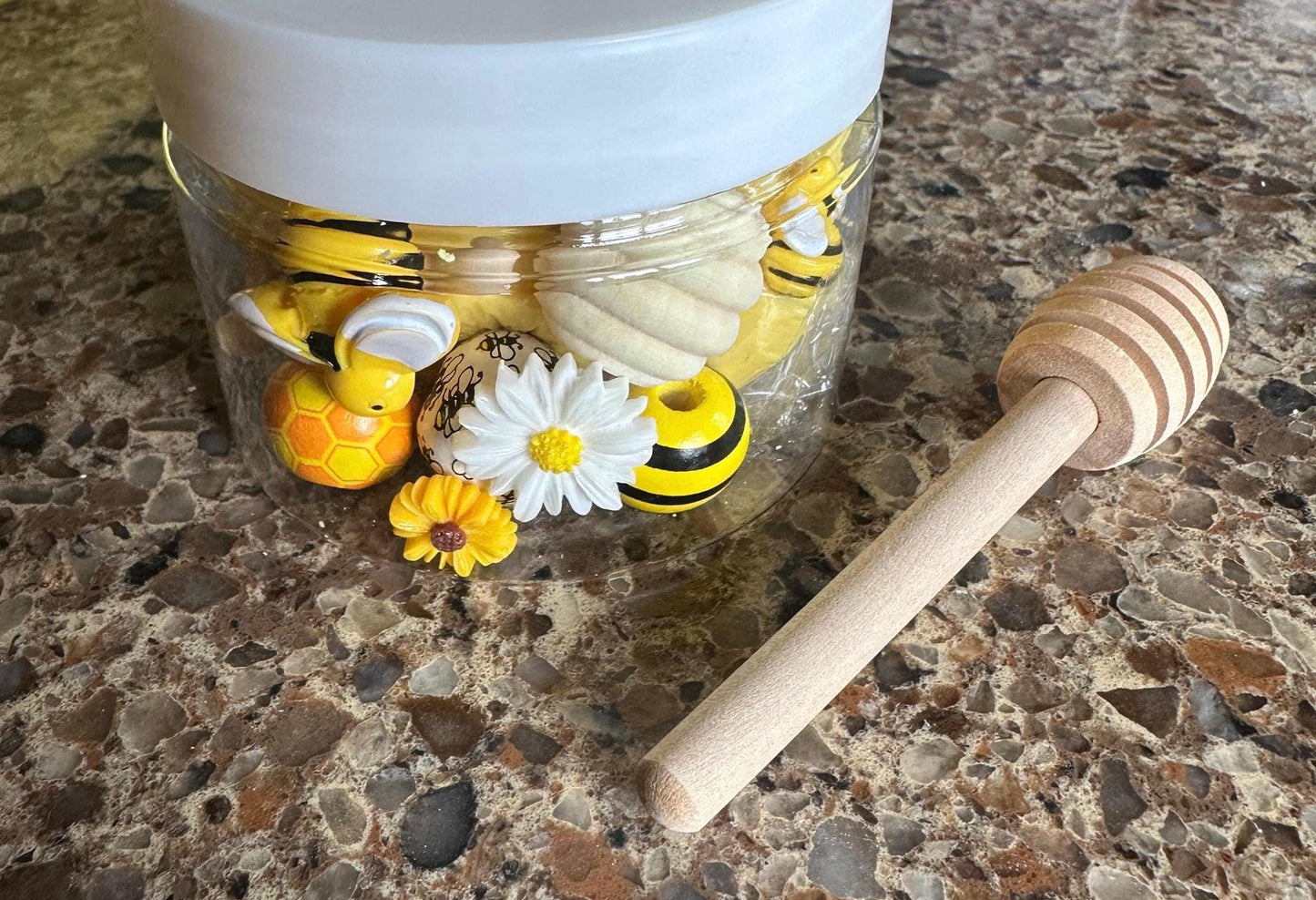 Organic Playdough sensory jar - BEES & HONEY/ SUNFLOWERS theme