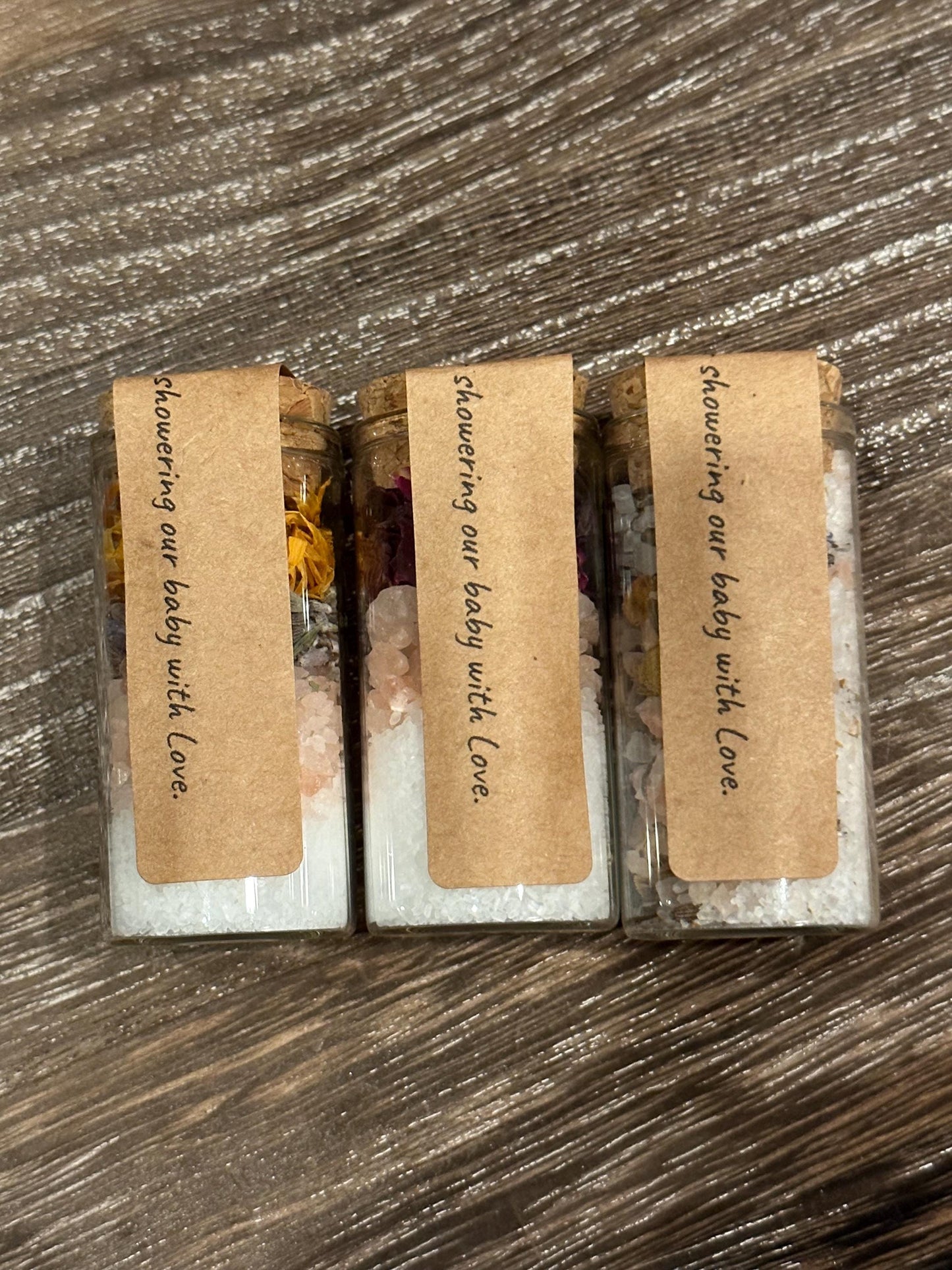 Organic mini natural bath salt tube