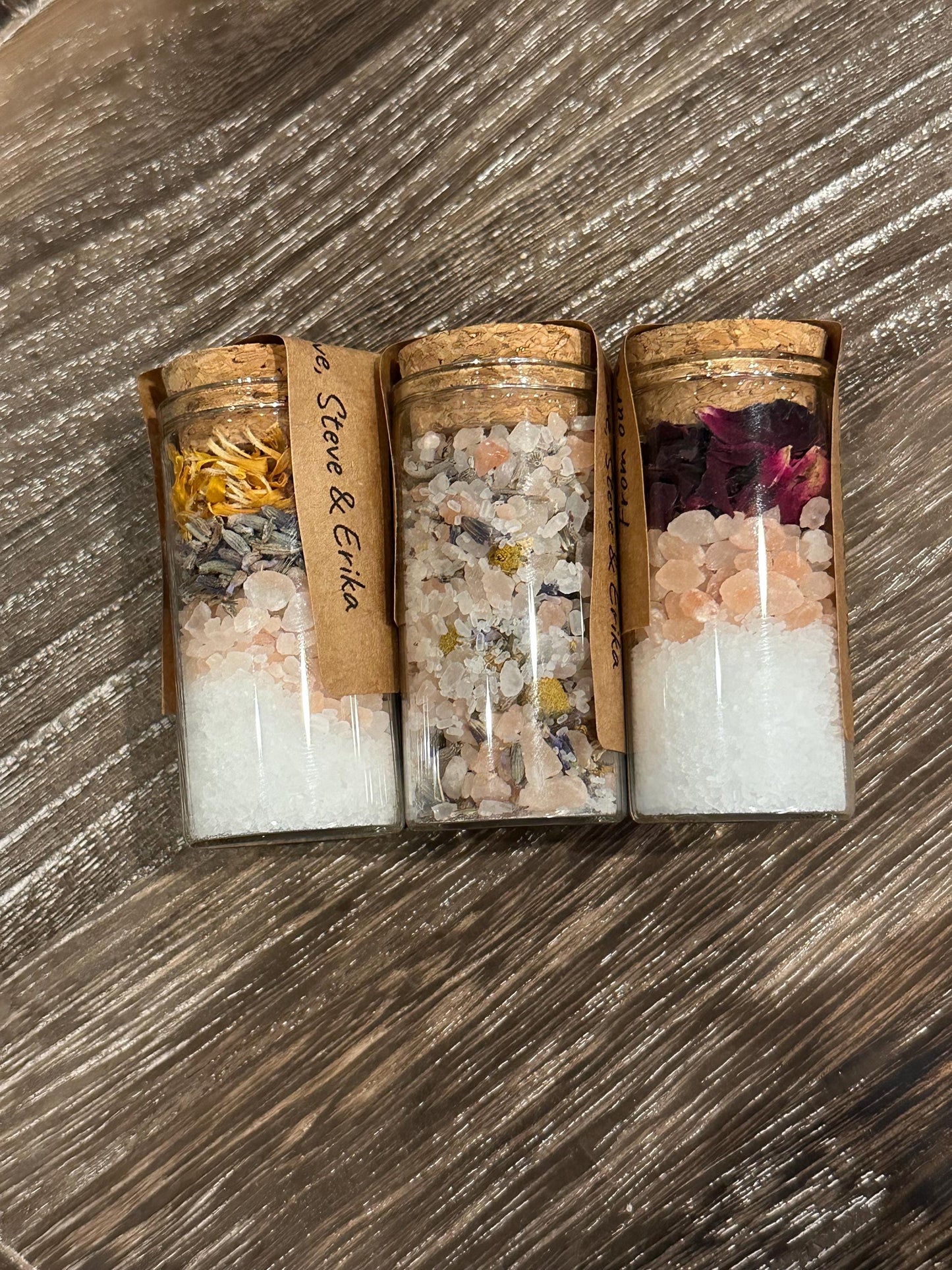 Organic mini natural bath salt tube