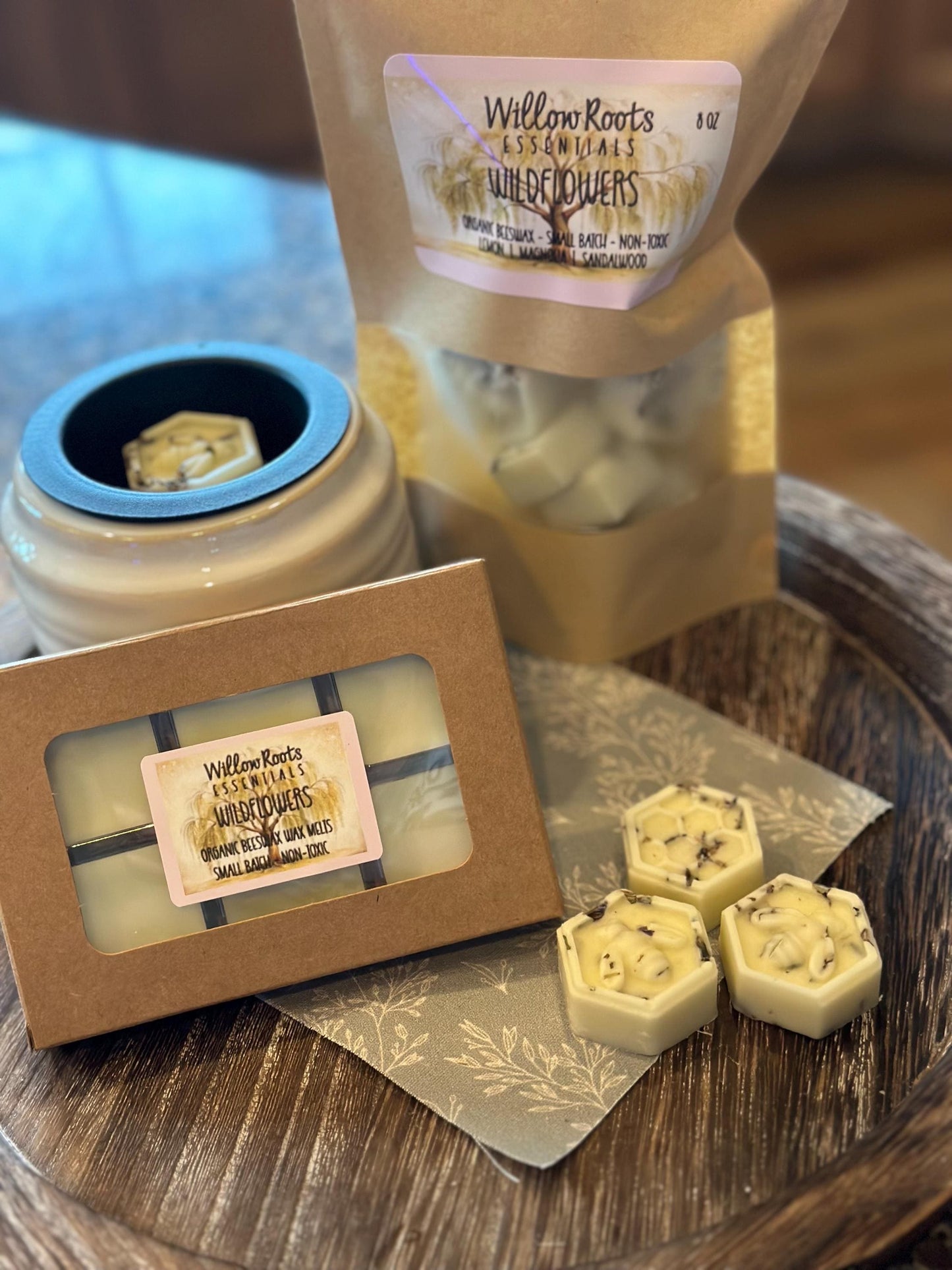 Organic beeswax wax melts made with pure organic ingredients