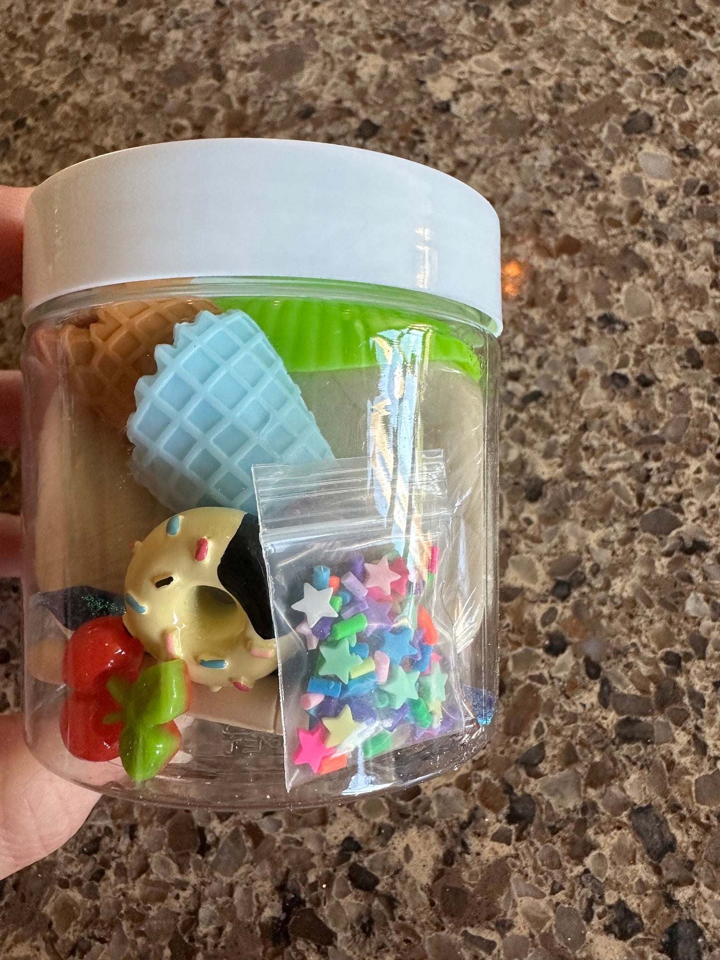 Organic Playdough sensory jar - BIRTHDAY create & decorate a cupcake/ice cream theme