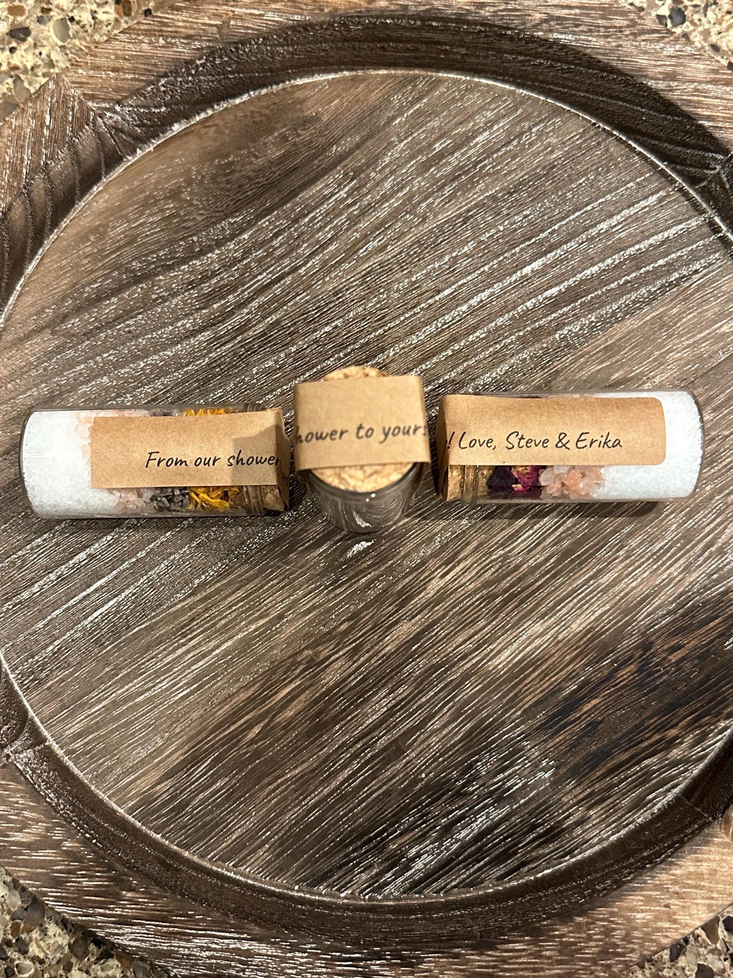 Organic mini natural bath salt tube