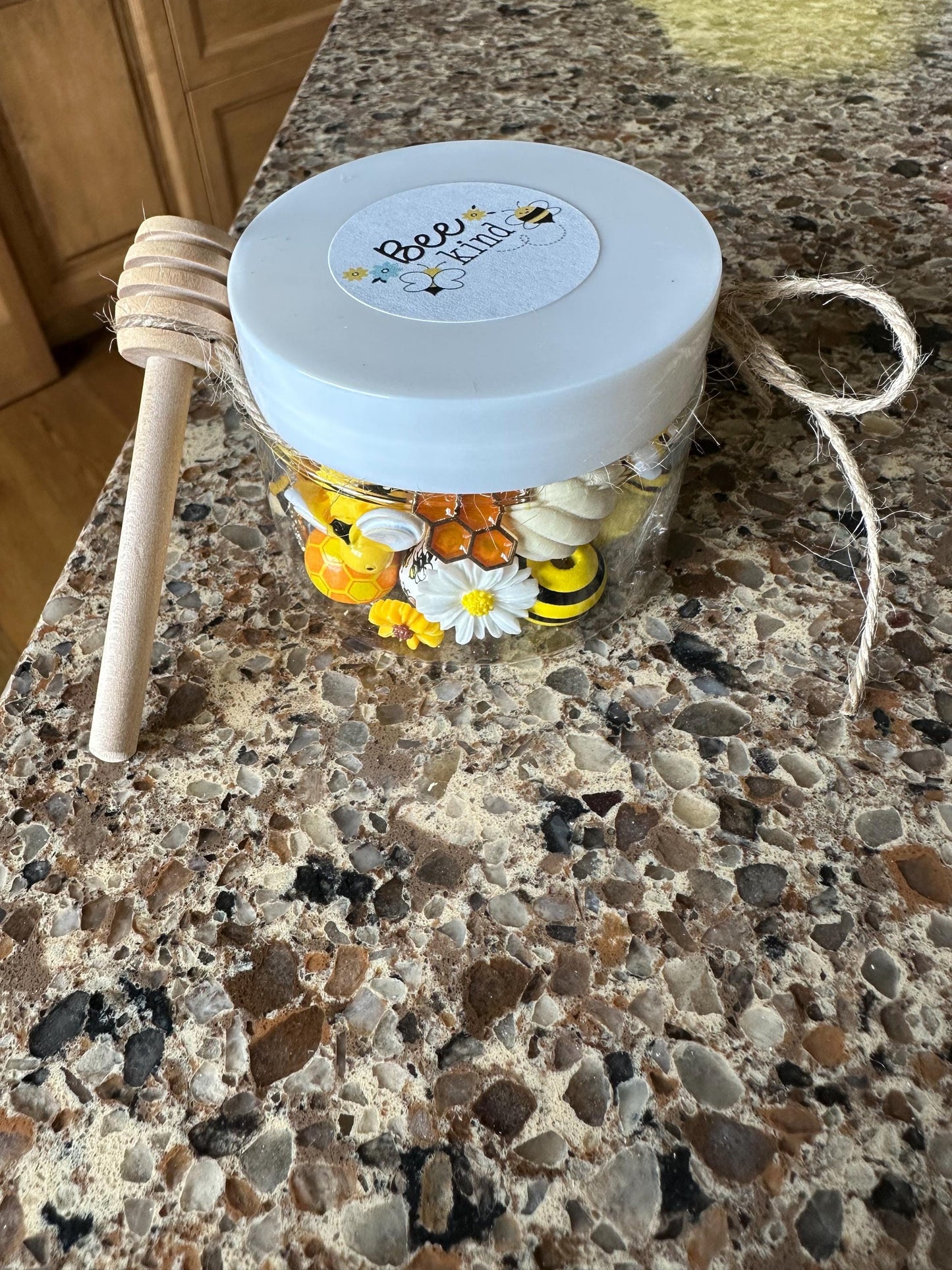 Organic Playdough sensory jar - BEES & HONEY/ SUNFLOWERS theme