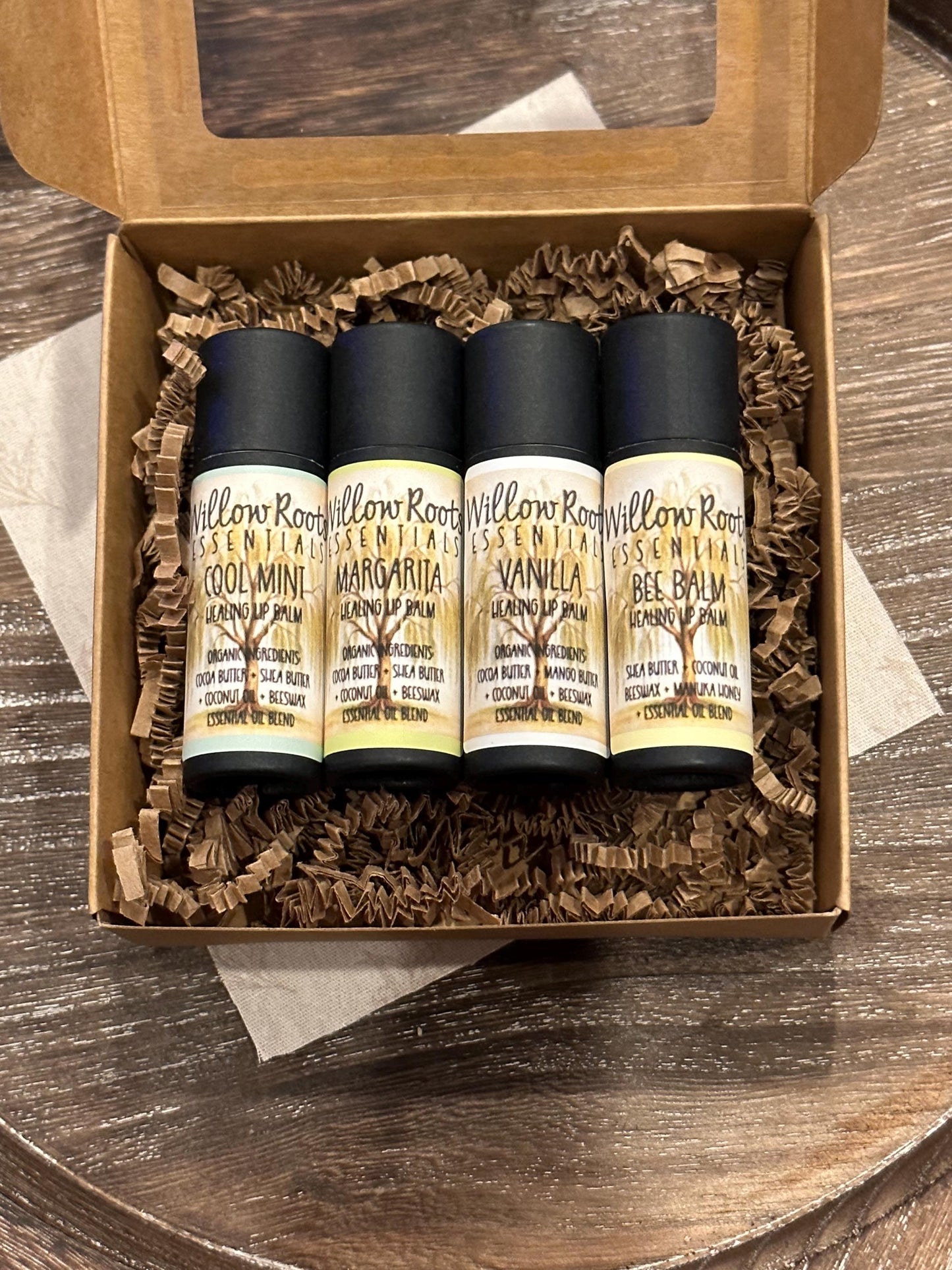 Lip balms - single or 4 pack gift set