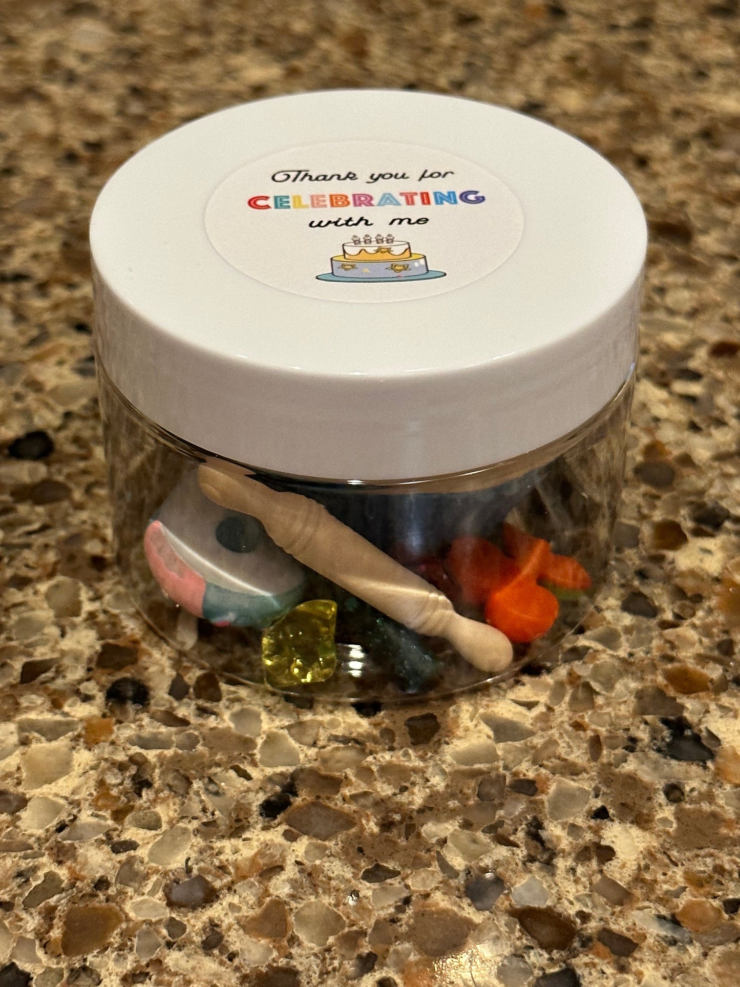 Organic Playdough sensory jar - BIRTHDAY PARTY FAVOR jar - Create & Decorate a cupcake!