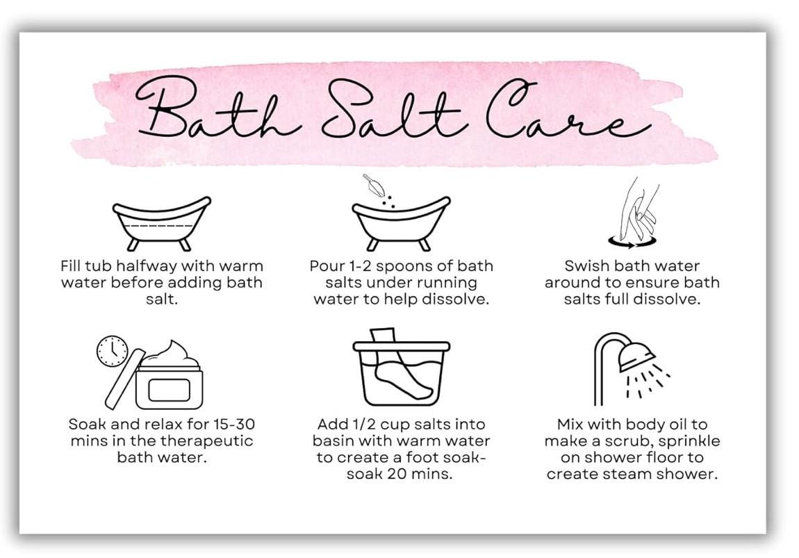 Organic mini natural bath salt tube