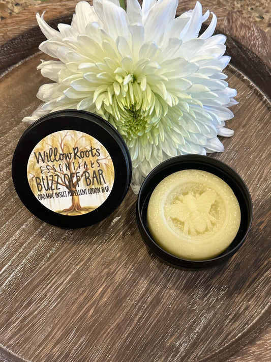 BUZZ OFF lotion bar - organic and natural bug lotion bar to deter bugs