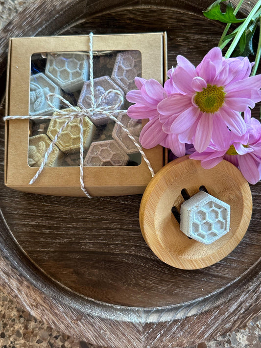 Organic mini shower steamers - 8 pack gift boxes & 6 oz bags w/ steamer dish option