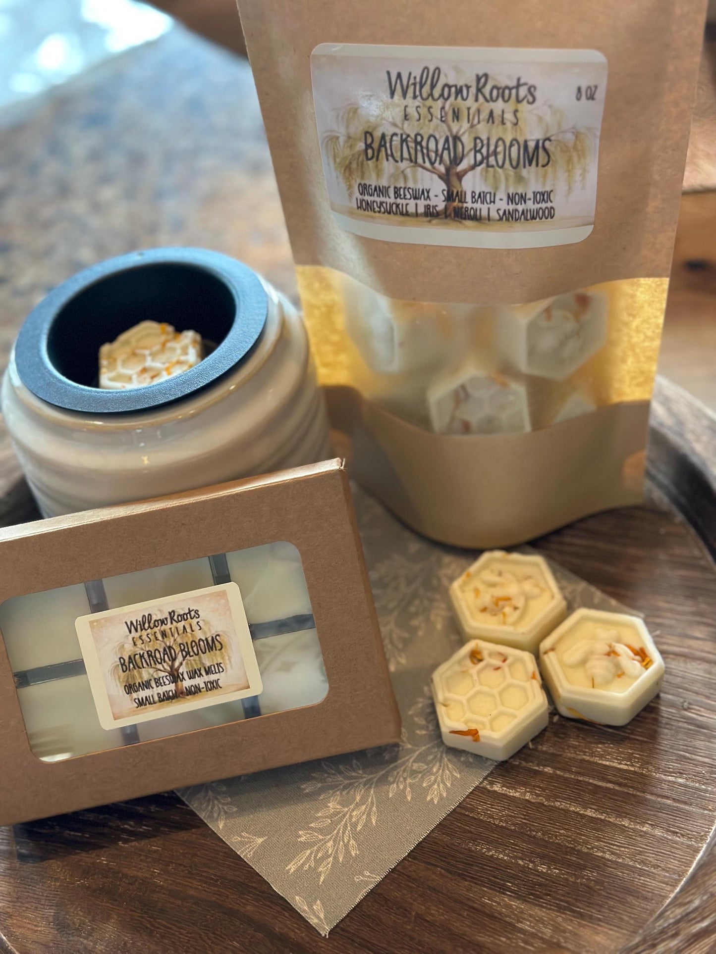 Organic beeswax wax melts made with pure organic ingredients