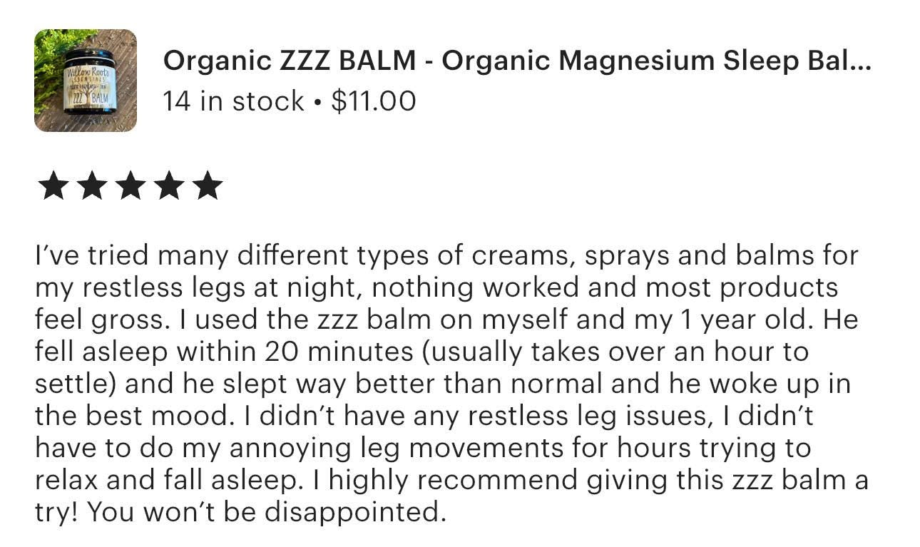 Organic ZZZ BALM - Magnesium Sleep Balm - Relieve - Replenish - Calm