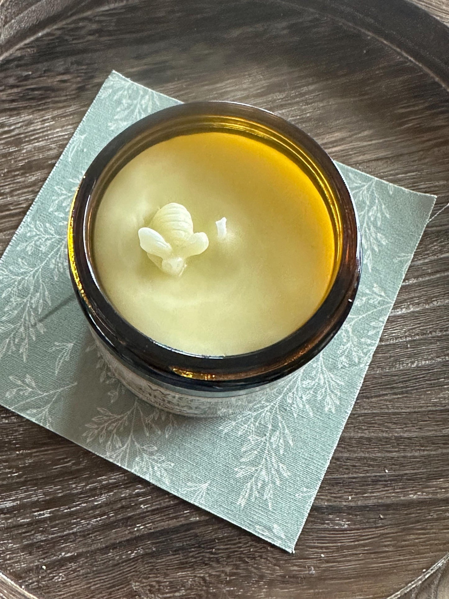 Pure Organic Beeswax Candle - Clean ingredient, non-toxic candles - wax bee, leaf, pumpkin, & flower charms - NEW FALL CANDLES